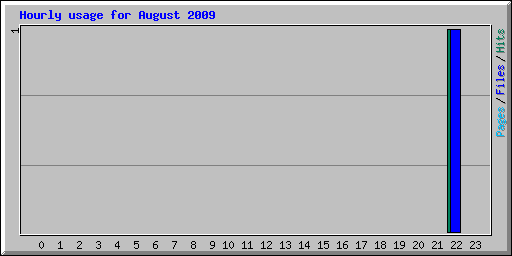 Hourly usage for August 2009